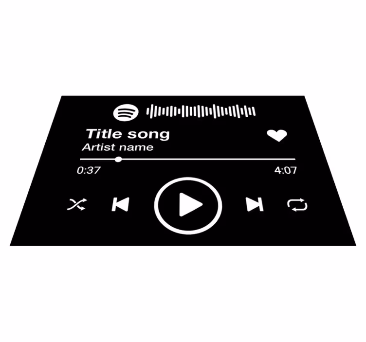 Spotify text personalizirana mat - TenStickers