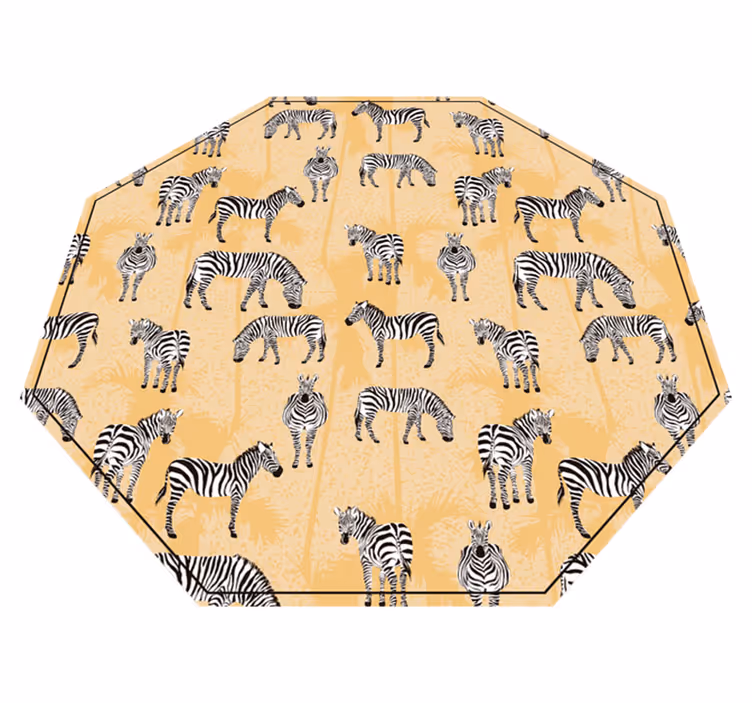 Zebra safari vzorec vinilni tepih s potiskom živali - TenStickers