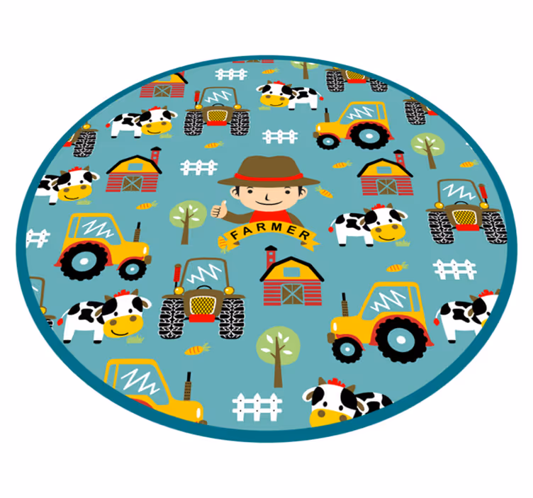 Kmečki zabavni vzorec Vinilne preproge v drugih vzorcih - TenStickers