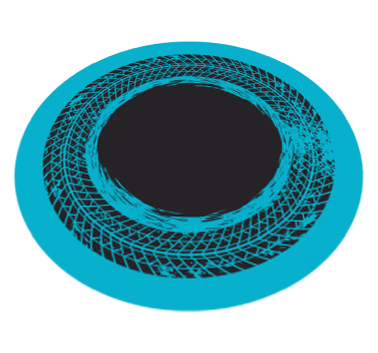 Okrogel turkizen vrtinec Vinilna preproga s črtami - TenStickers