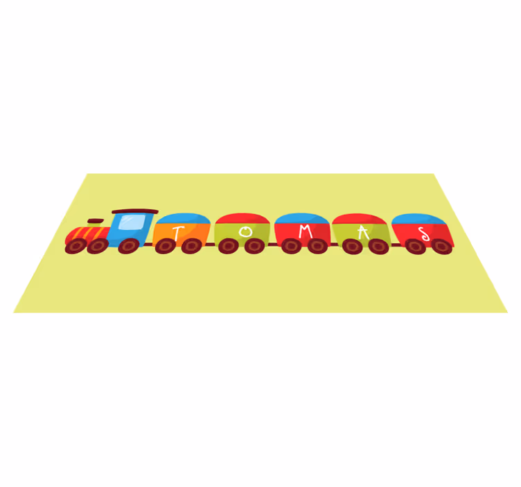 Vlak z imenom otroška preproga iz vinila - TenStickers