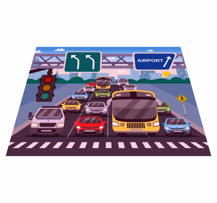 Semafor tovornjak otroška vinil preproga - TenStickers