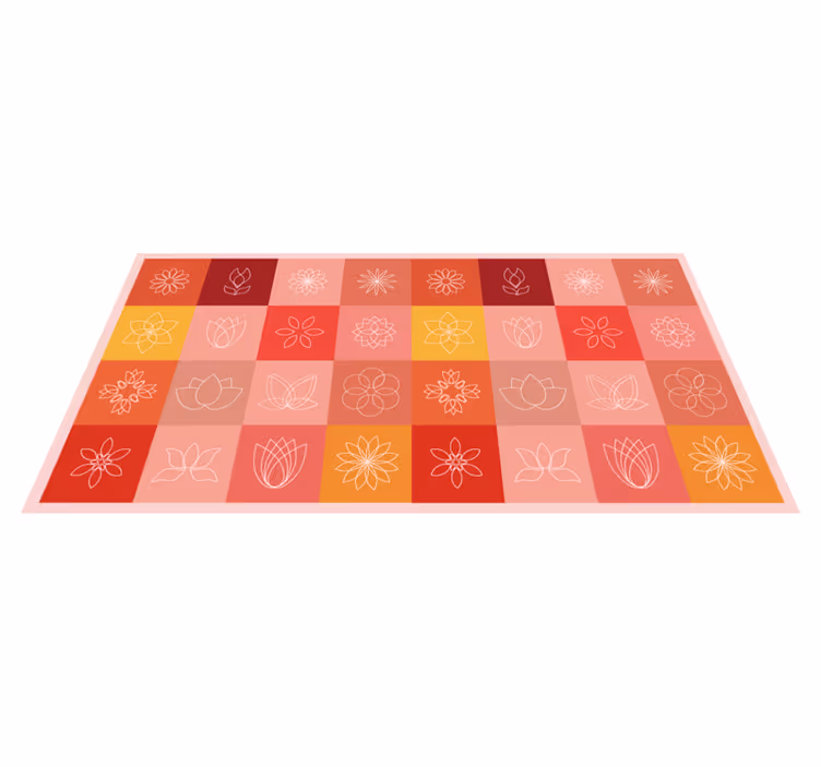 Paleta cvetličnega gradienta cvetlična vinilna preproga - TenStickers