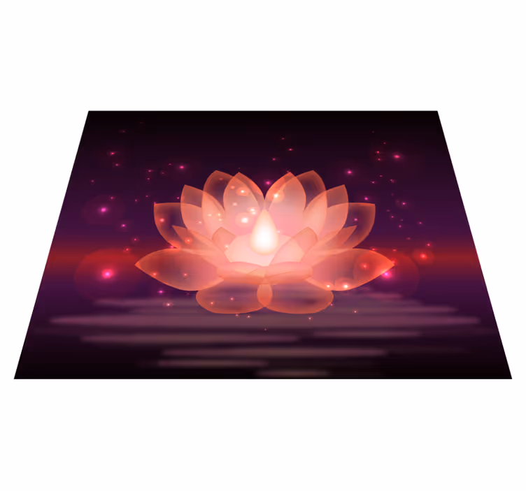 Dizajn kozmičnega lotosa Vinilna preproga mandala - TenStickers