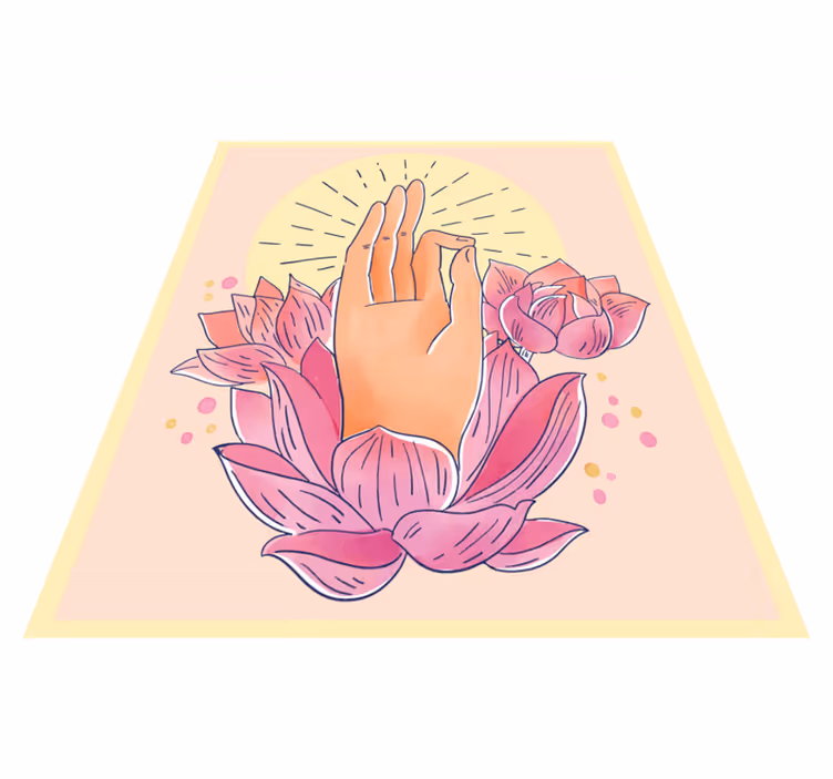 Ilustracija duhovnega cvetenja Vinilna preproga mandala - TenStickers