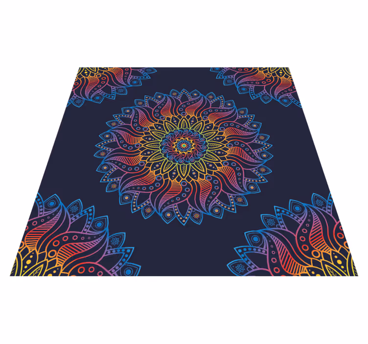 Mandala živo obarvana vinil preproga - TenStickers