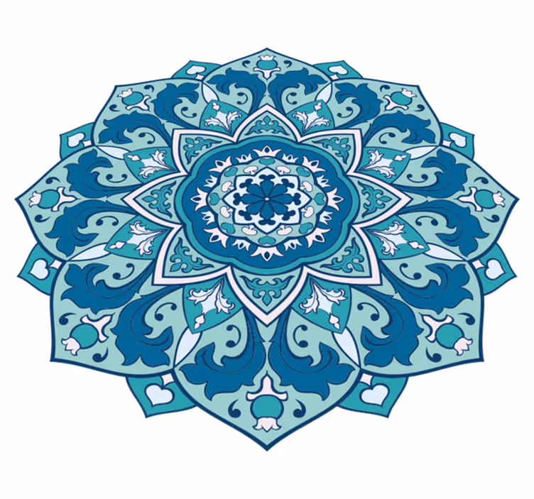 Moder eleganten vzorec Vinilna preproga mandala - TenStickers