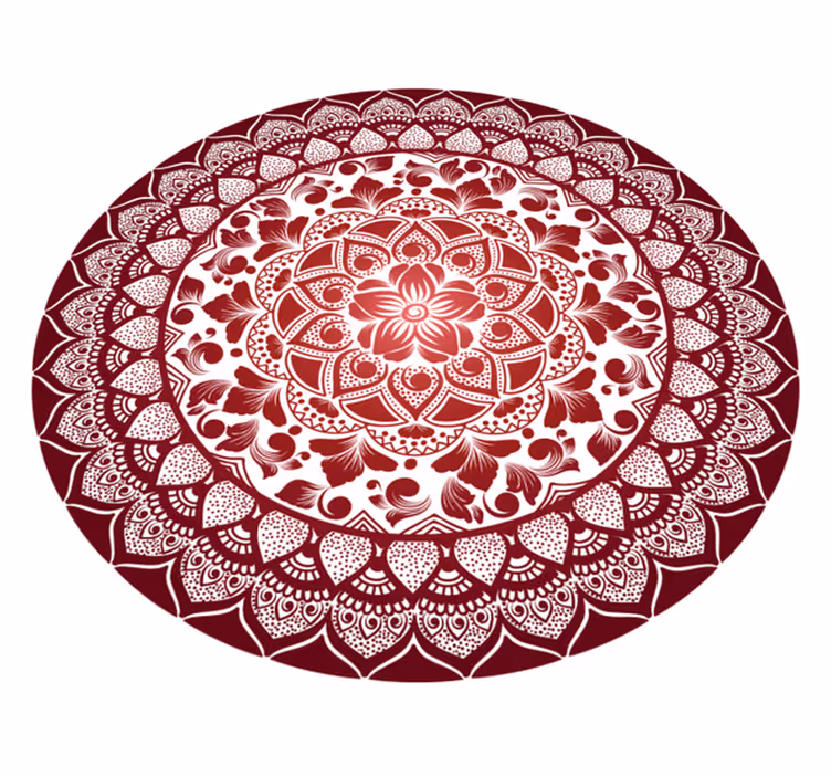 Krožna orientalska čipka mandala vinil preproga - TenStickers