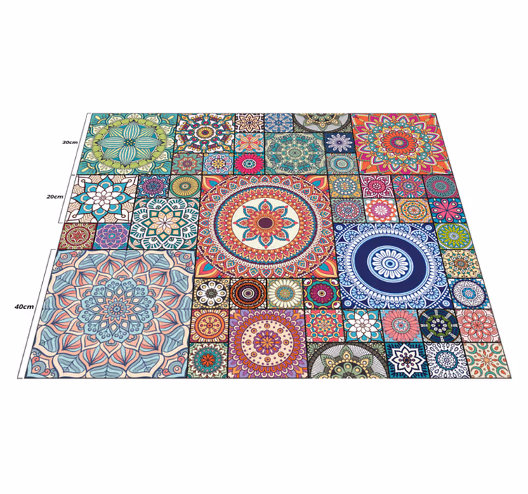 Mandala ploščice mandala vinil preproga - TenStickers