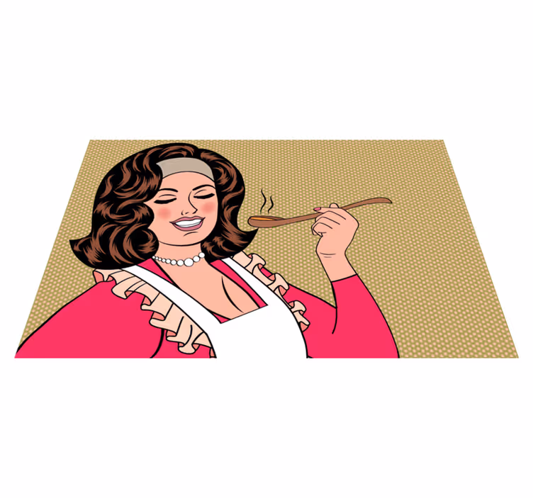 Kuharski risani lik Vinilna preproga za kuhinjo - TenStickers