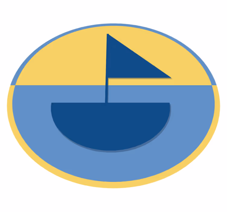 čoln in plaža narava preproga - TenStickers