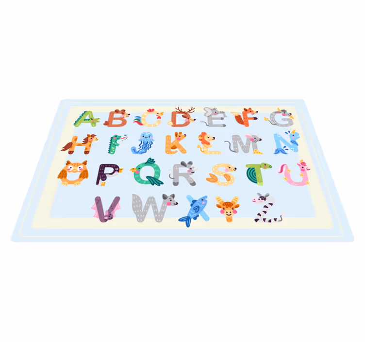 Barvita preproga iz vinil abecede - TenStickers