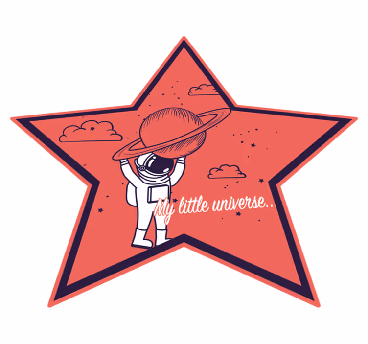 Astronavt raziskovalec zvezd Otroške vinilna preproga - TenStickers