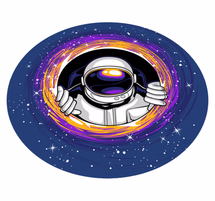 Astronavt v vesolju otroška preproga iz vinila - TenStickers
