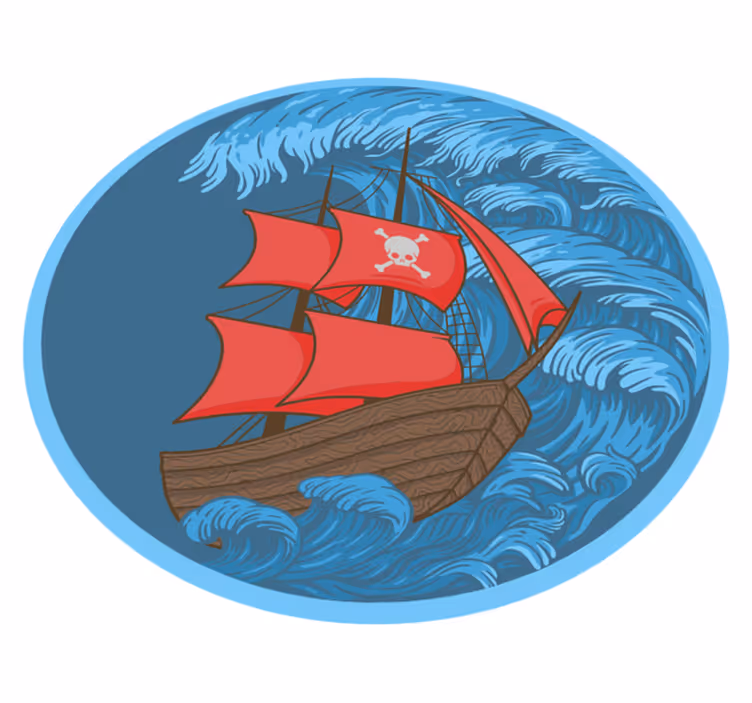 Piratska ladja otroška vinil preproga - TenStickers