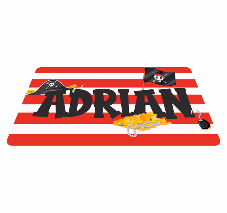 Piratska kapa personalizirana podloga - TenStickers