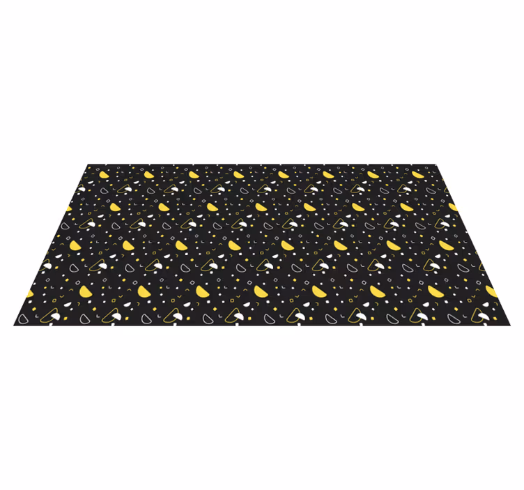 Geometrijski vzorec limone Vinilna preproga s črtami - TenStickers