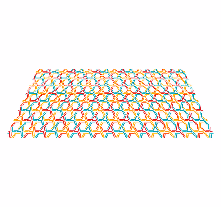 Barvite geometrijske preproge iz šestkotnika - TenStickers