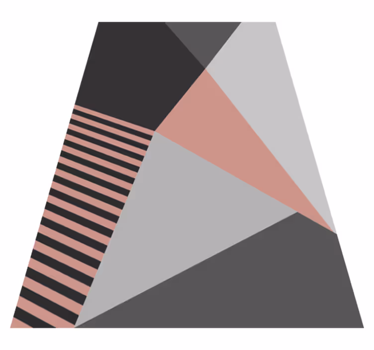 Trikotni geometrijski motiv sodobne vinilne preproge - TenStickers