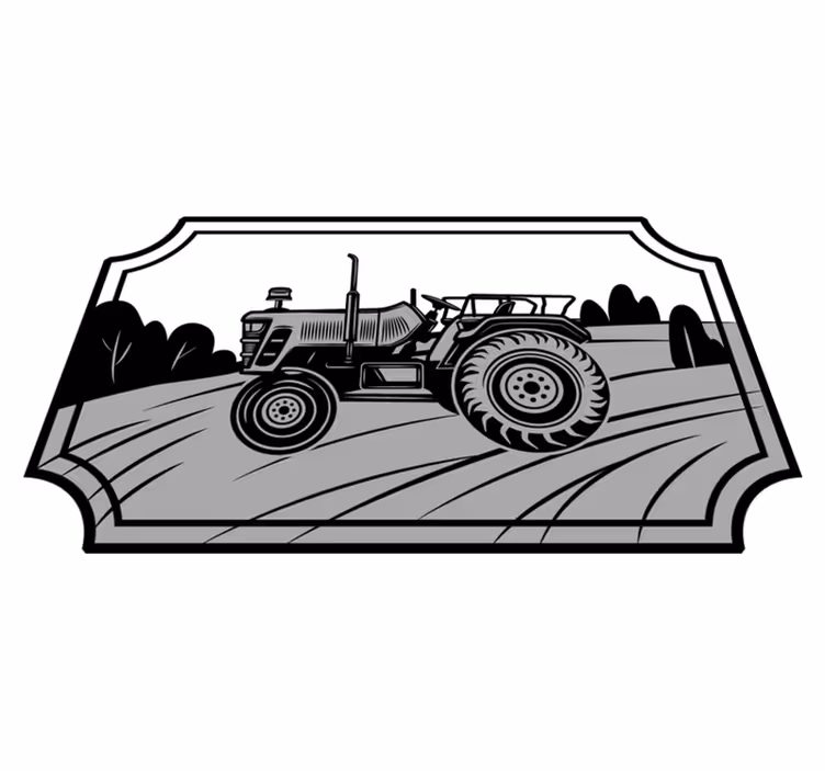 Sivina traktor otroška vinil preproga - TenStickers