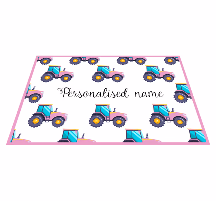 Roza personalizirana traktorska personalizirana podloga - TenStickers