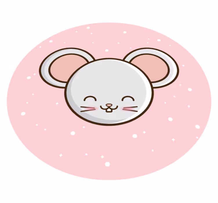 čudovita ilustracija miške Otroške vinilna preproga - TenStickers