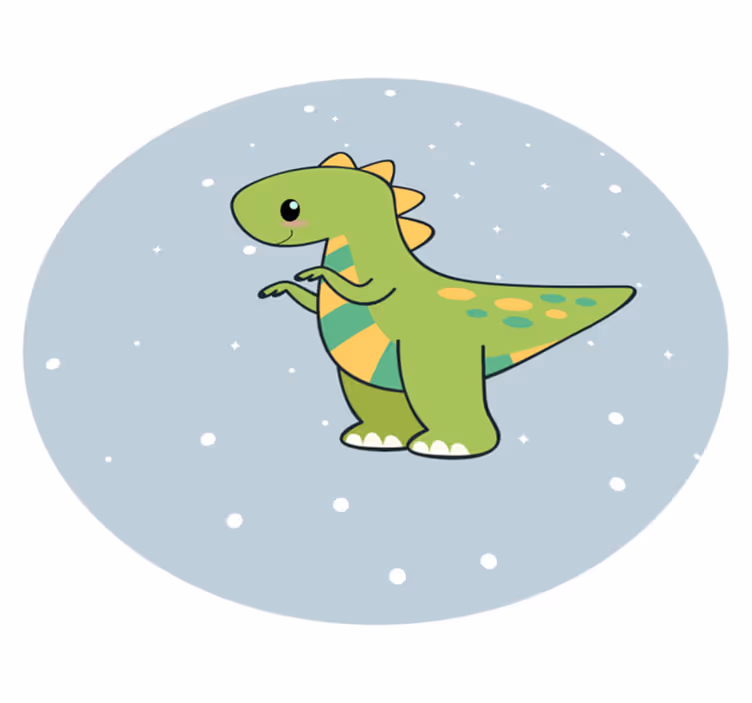 Obutev dinozavrov Otroške vinilna preproga - TenStickers