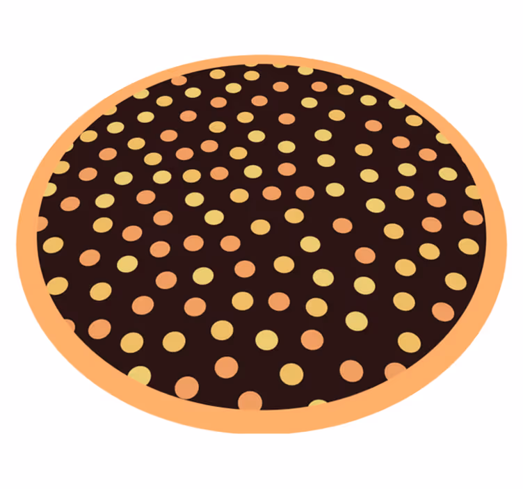 Rumene in črne pikčaste geometrijske preproge - TenStickers