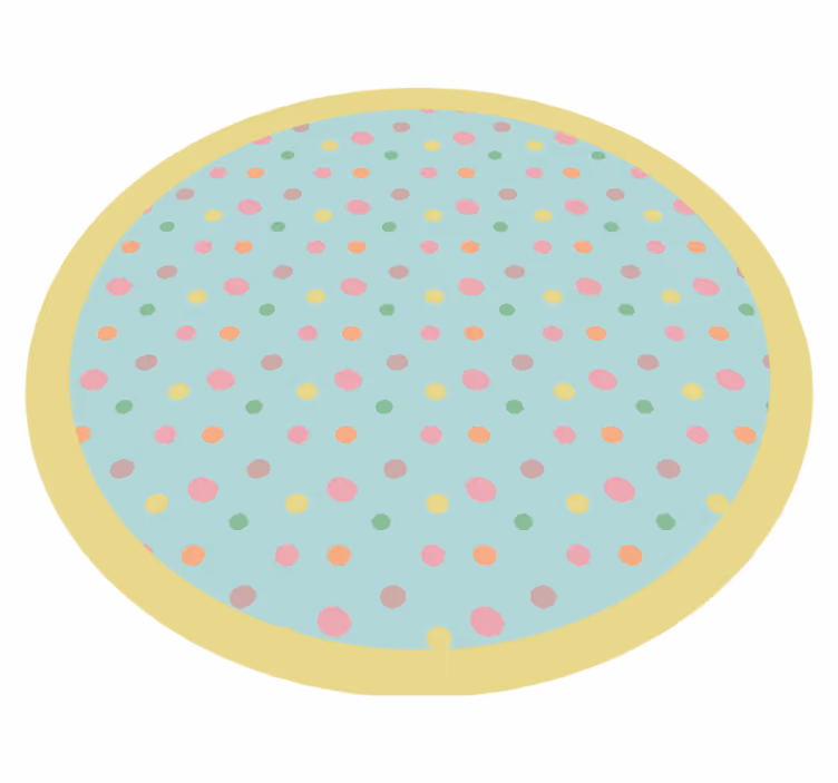 Roza in modre geometrijske vinil preproge na pikice - TenStickers