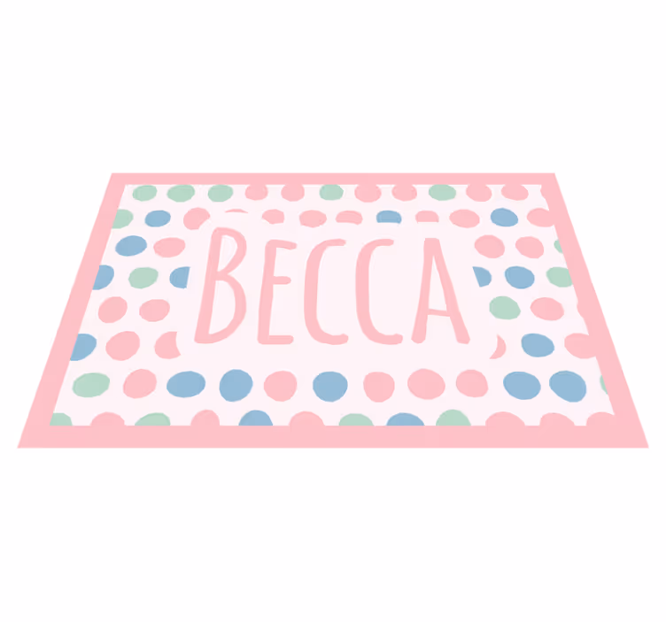 Personalizirane polka pike Vinilna preproga z imeni - TenStickers