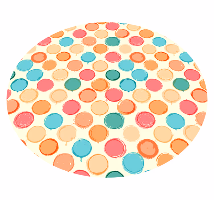 Krožni niz Vinilne preproge z geometrijskimi vzorci - TenStickers