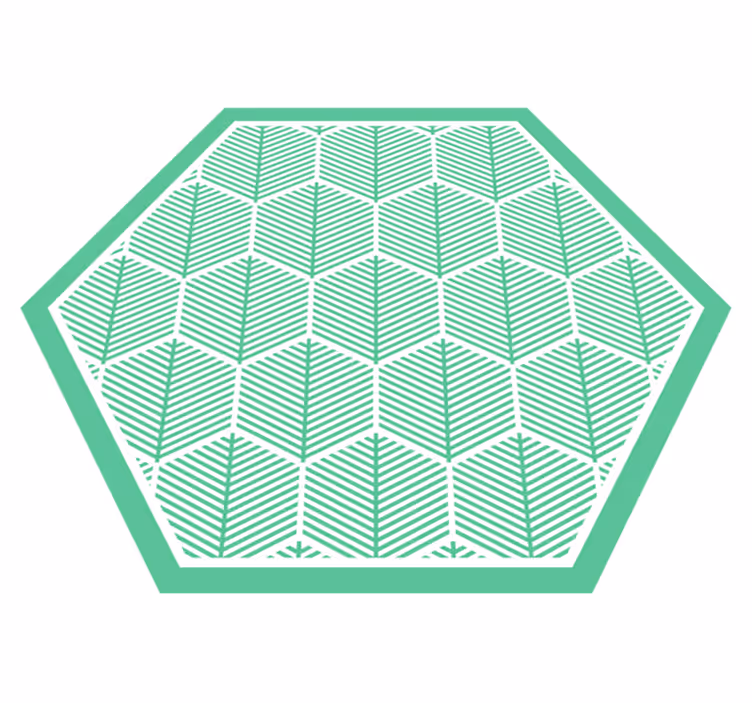 Botanična geometrija cvetlična vinilna preproga - TenStickers