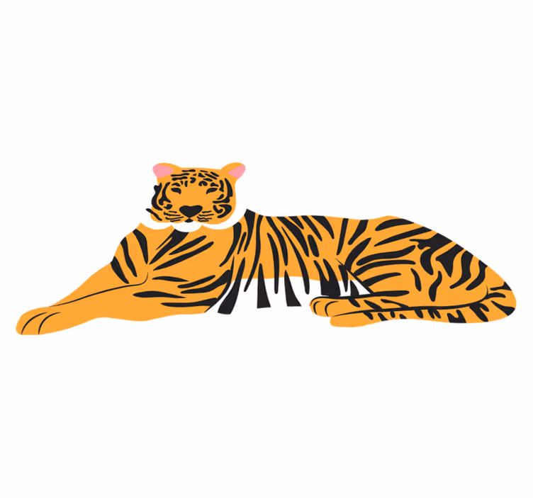 Umetniško delo tigra Tepih z živalskim potiskom - TenStickers