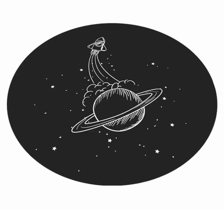 Raketa z zvezdicami otroška igralna podloga - TenStickers