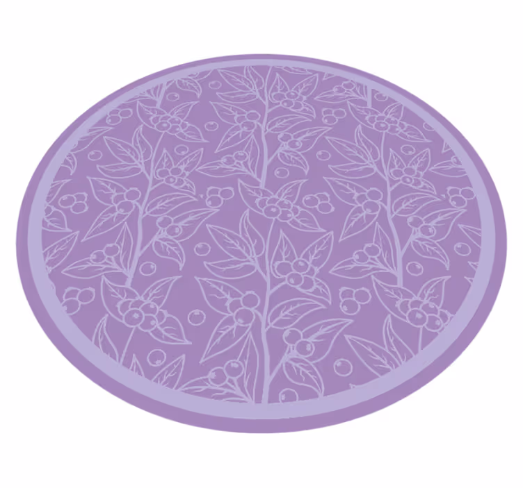 Veje sivkinih jagod cvetlična vinilna preproga - TenStickers
