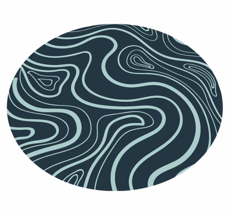 Temno zelena vrtinčna nordijska vinil preproga - TenStickers