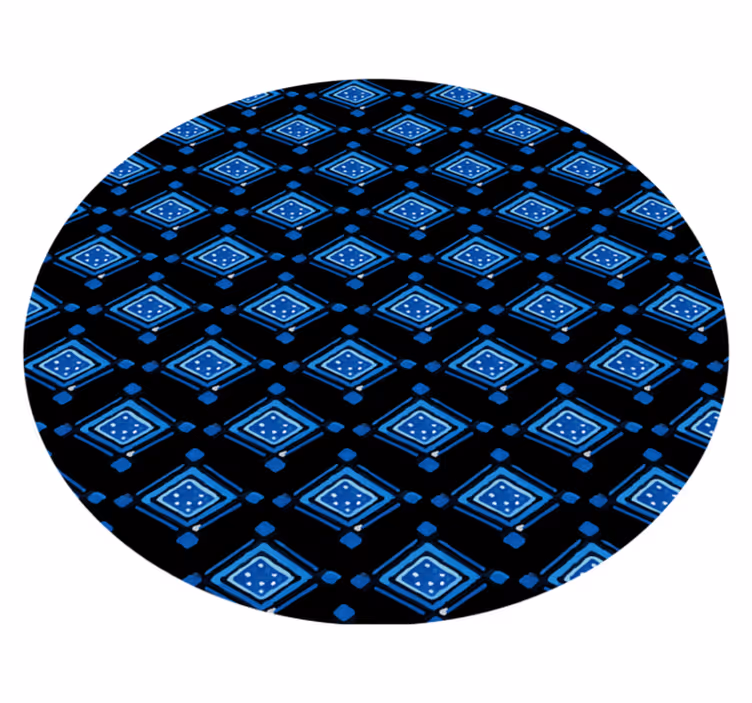 Blue diamond pattern vinilne preproge z vzorci - TenStickers
