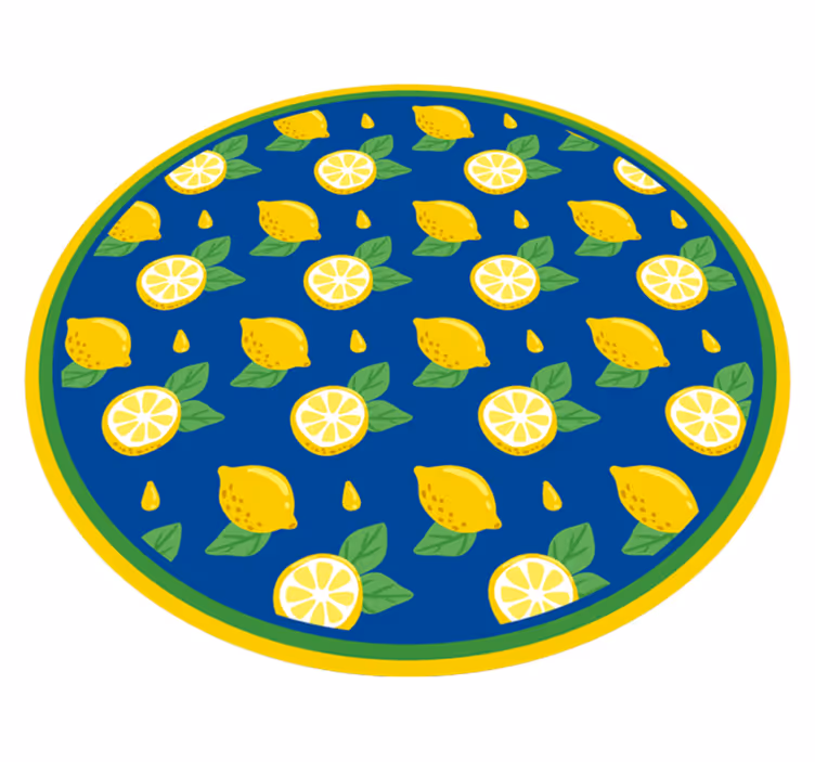 Dizajn citrusov in limone Vinilna preproga za kuhinjo - TenStickers