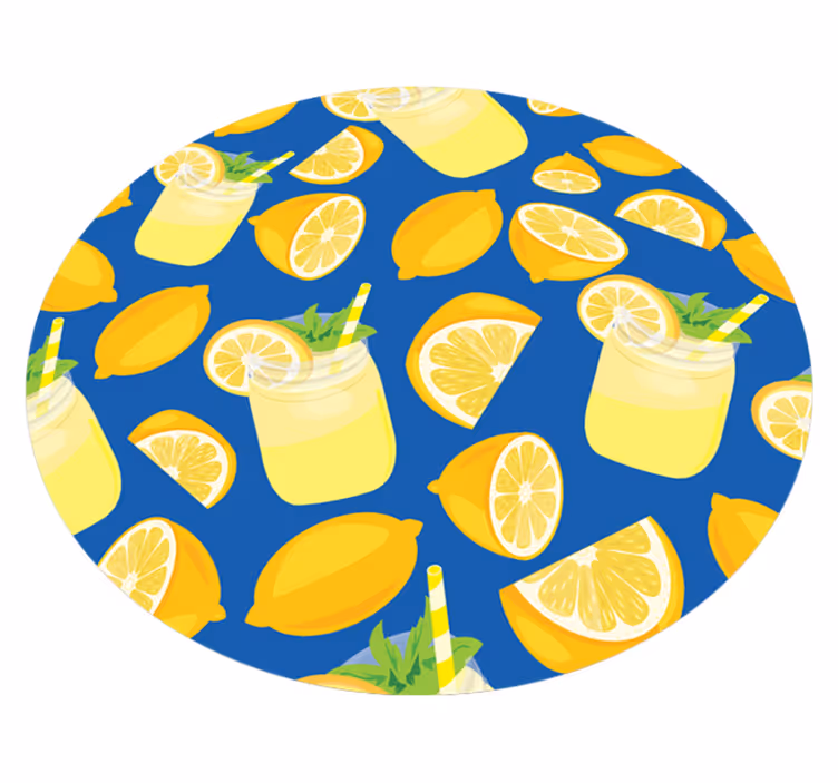 Osvežilna limonada Vinilna preproga za kuhinjo - TenStickers