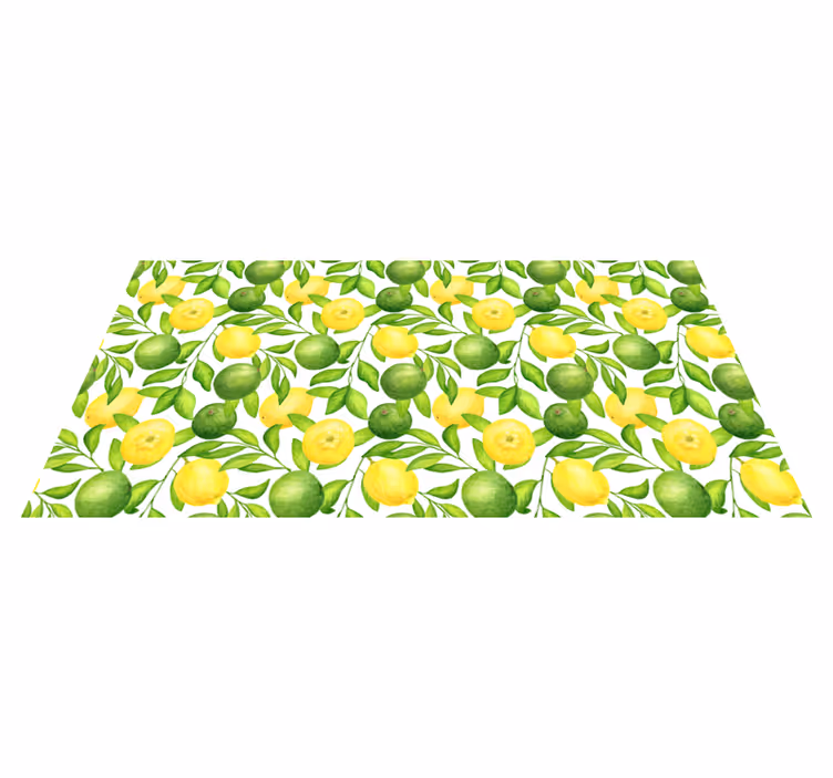 Limone in limeta cvetlična preproga - TenStickers