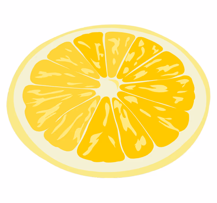 Svetla rezina limone Vinilna preproga za kuhinjo - TenStickers