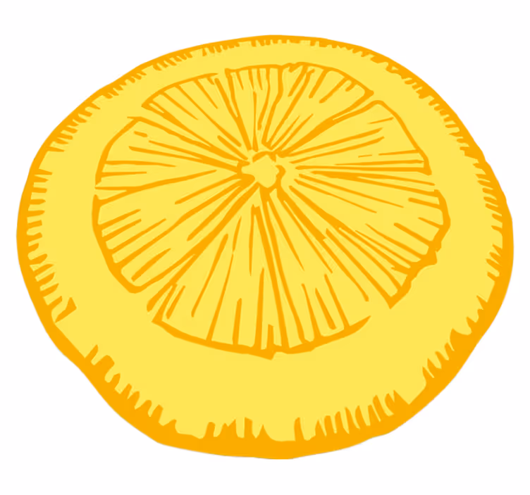 Rezina rumenega citrusa Vinilna preproga za kuhinjo - TenStickers