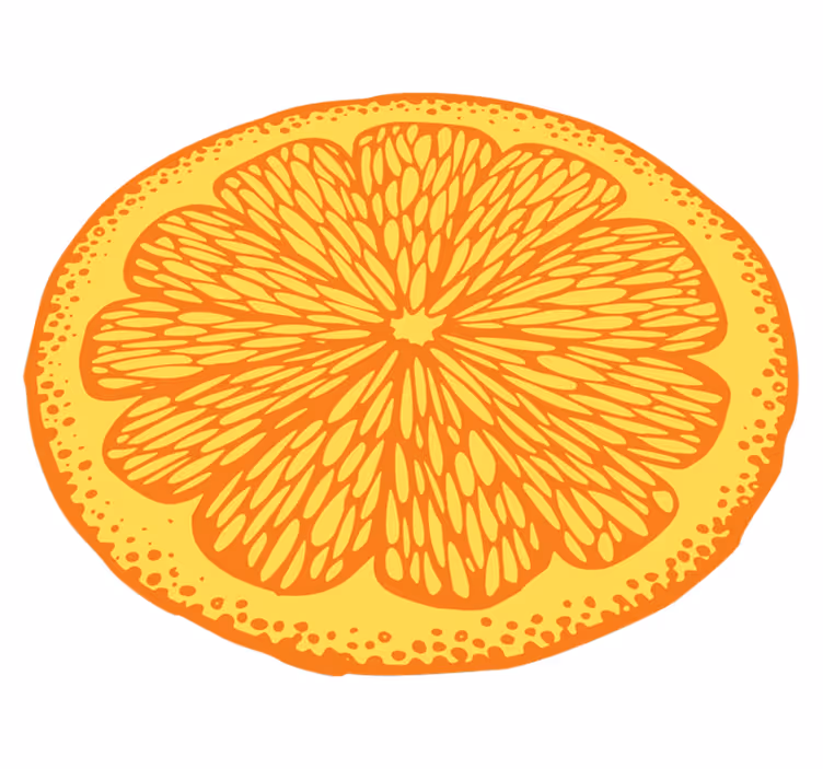 Rezina pomaranče in citrusov Vinilna preproga za kuhinjo - TenStickers