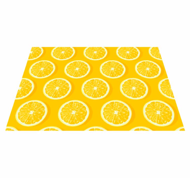 Narezana limona tekstura preproga - TenStickers
