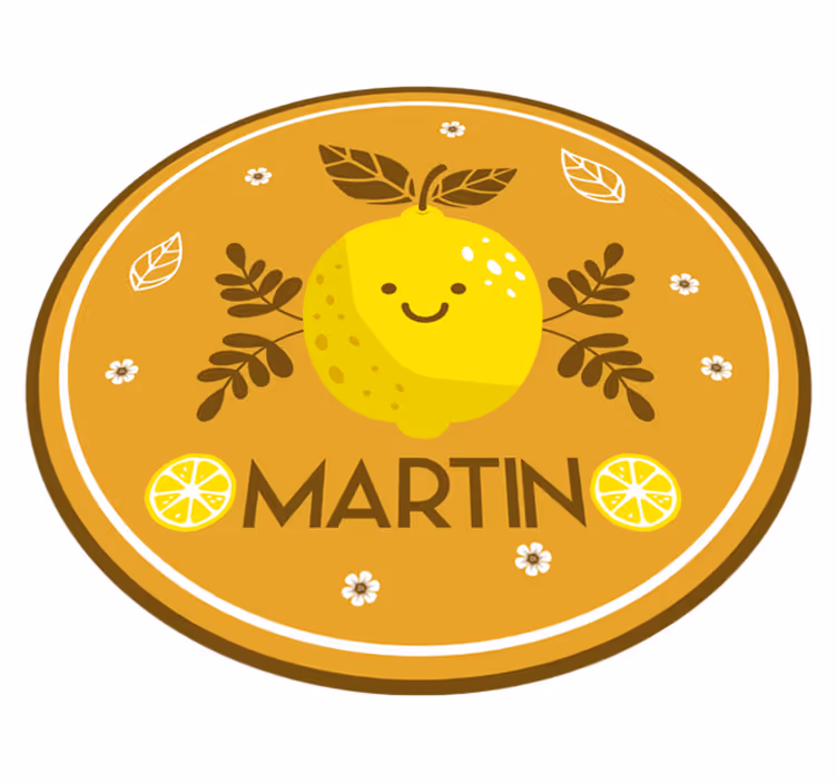 Nasmejane limone personalizirana podloga - TenStickers