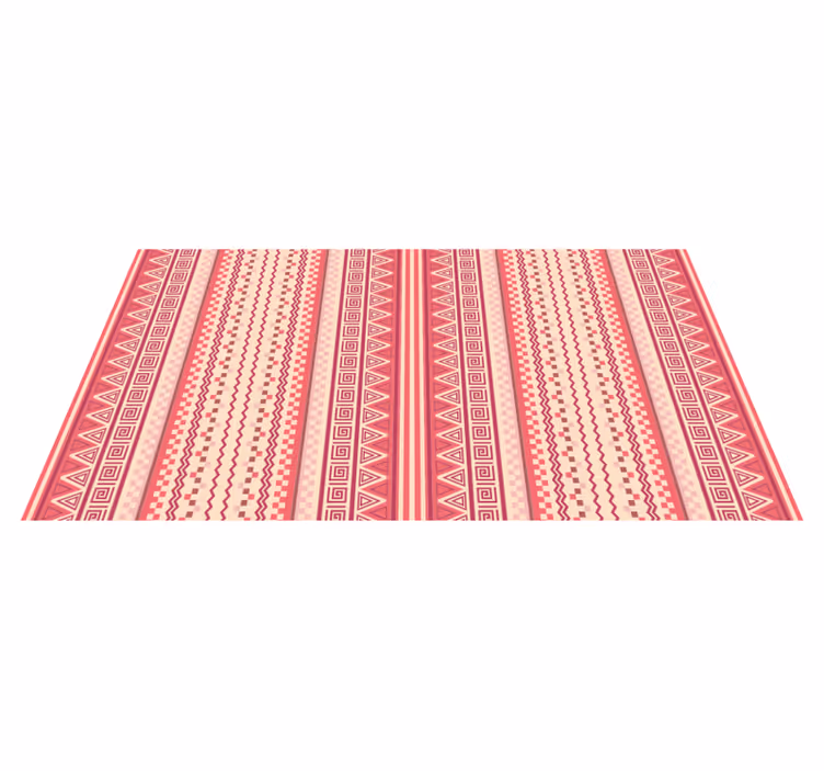 Roza črtast kilim Etnične vinilna preproga - TenStickers