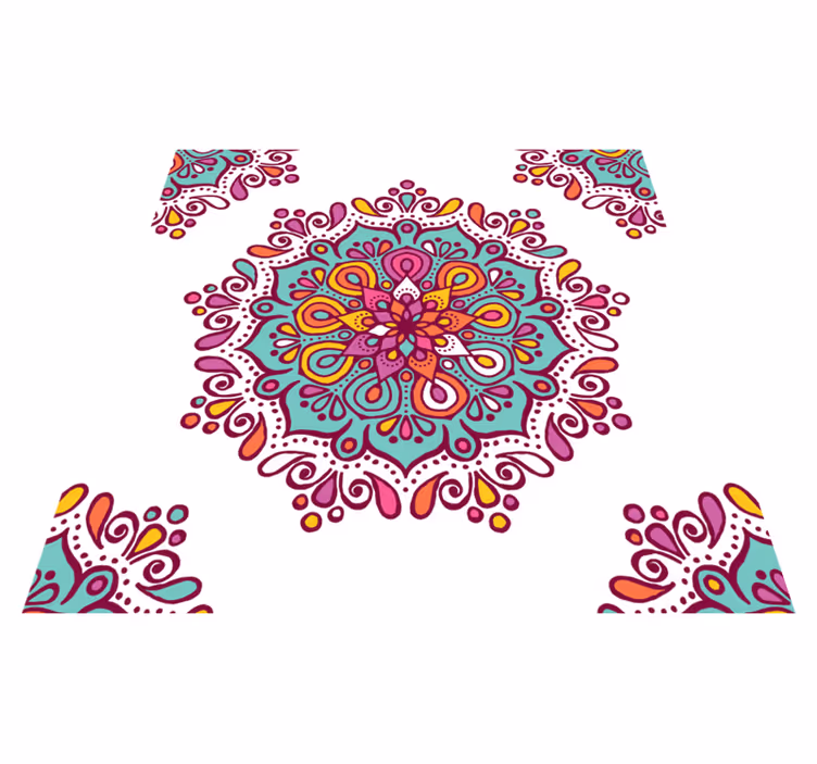 Mandala za talne ploščice za kuhinjo v kuhinji - TenStickers