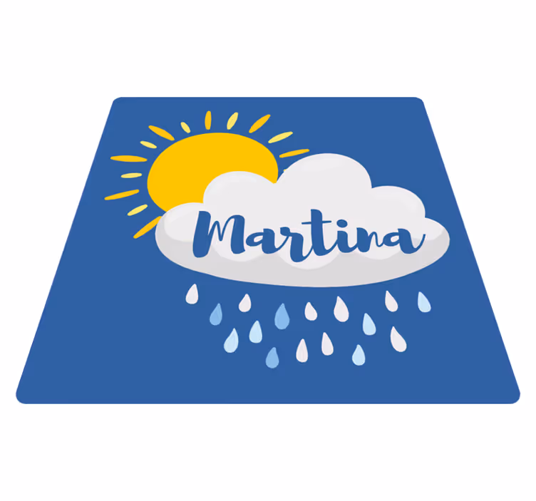 Dež in sonce prilagojena vinil mat - TenStickers