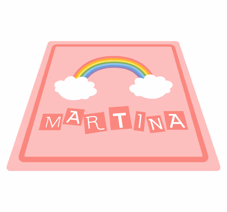 Mavrični prikaz imena Vinilna preproga z imeni - TenStickers