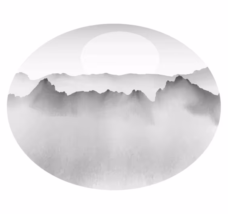 Siva gora črnilo narava vinil preproga - TenStickers